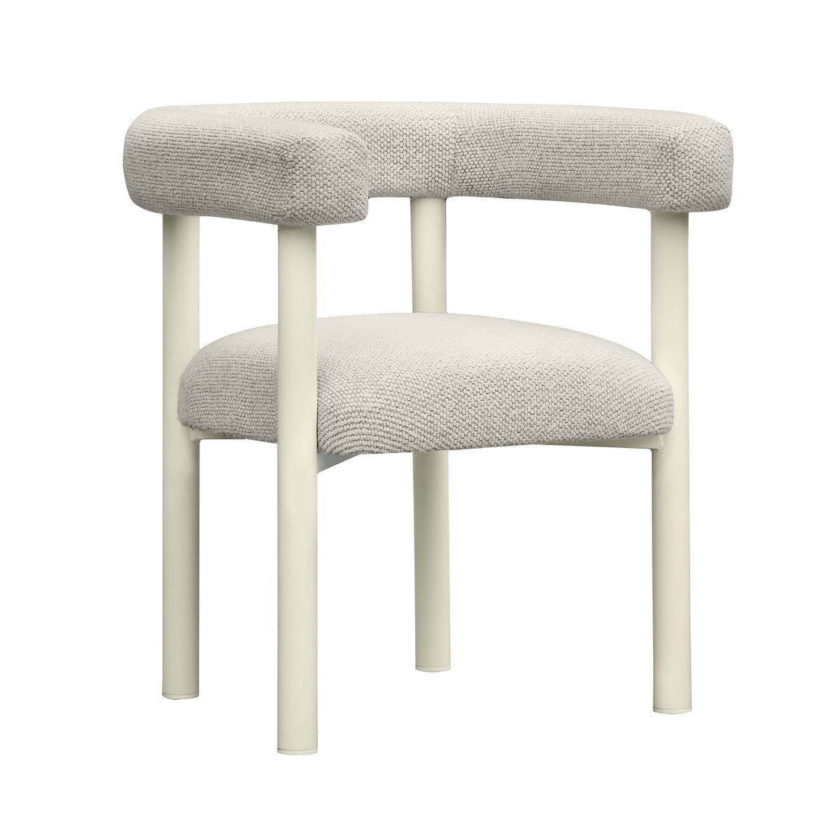 Jackie Cream Outdoor Textured Dining Chair Model: TOV-O68958