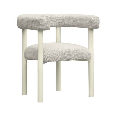 Jackie Cream Outdoor Textured Dining Chair Model: TOV-O68958