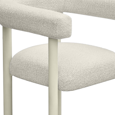 Jackie Cream Outdoor Textured Dining Chair Model: TOV-O68958