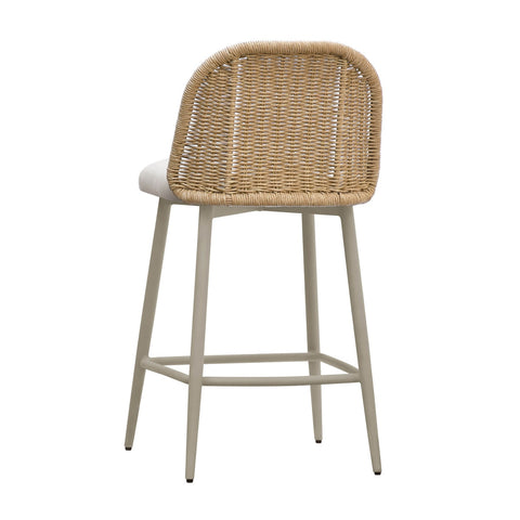 Alexa Cream Performance Fabric Outdoor Counter Stool Model: TOV-O68960