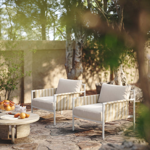 Dunes Cream Outdoor Armchair Model: TOV-O68965