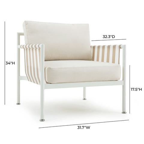 Dunes Cream Outdoor Armchair Model: TOV-O68965
