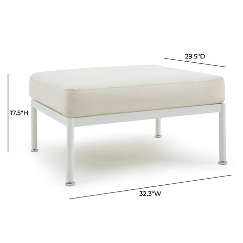 Dunes Cream Outdoor Ottoman Model: TOV-O68966