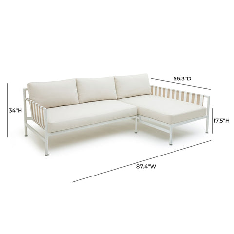 Dunes Cream Outdoor Sectional - RAF Model: TOV-O68967-O68970