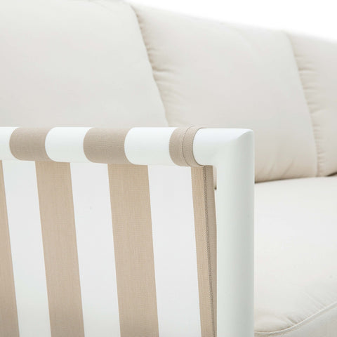 Dunes Cream Outdoor 110" Sofa Model: TOV-O68969-O68970