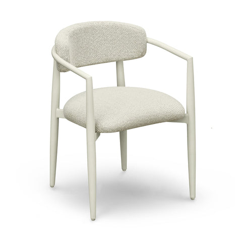 Annika Cream Textured Outdoor Dining Arm Chair Model: TOV-O69106