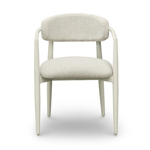 Annika Cream Textured Outdoor Dining Arm Chair Model: TOV-O69106