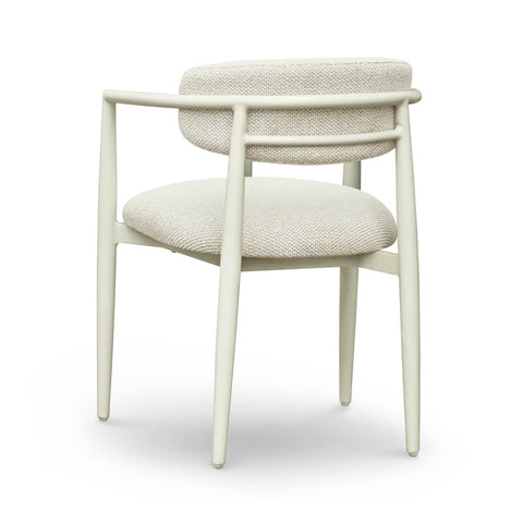 Annika Cream Textured Outdoor Dining Arm Chair Model: TOV-O69106
