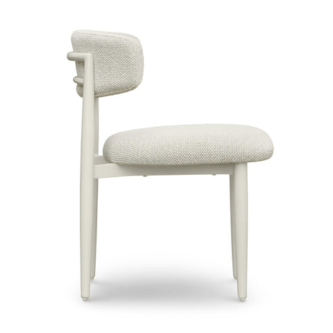 Annika Cream Textured Outdoor Dining Side Chair Model: TOV-O69108