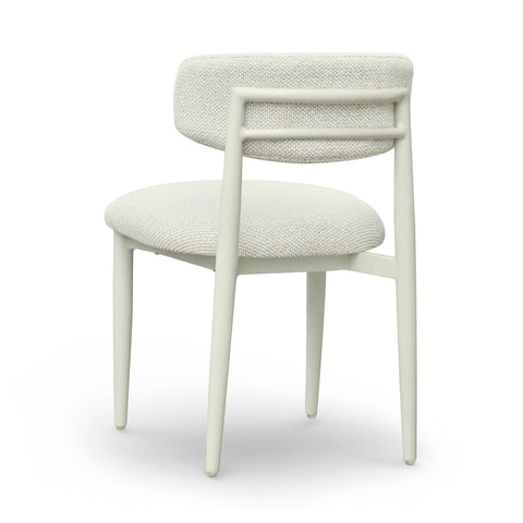 Annika Cream Textured Outdoor Dining Side Chair Model: TOV-O69108