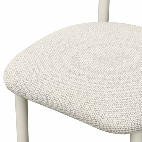Annika Cream Textured Outdoor Dining Side Chair Model: TOV-O69108