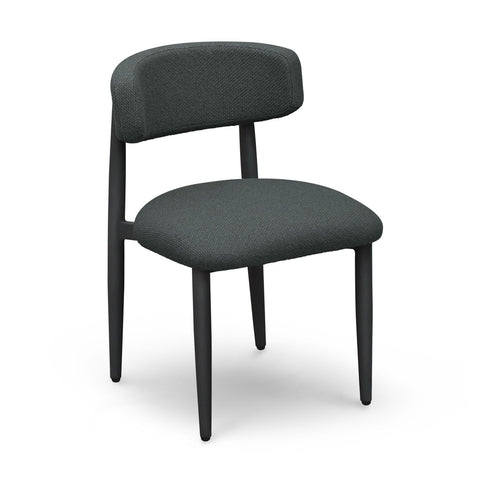 Annika Black Textured Outdoor Dining Side Chair Model: TOV-O69109