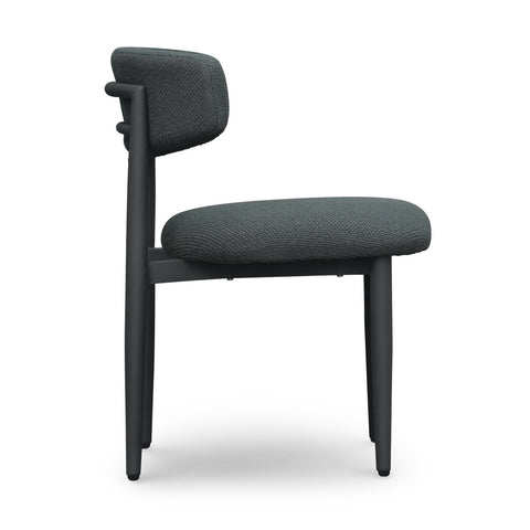 Annika Black Textured Outdoor Dining Side Chair Model: TOV-O69109