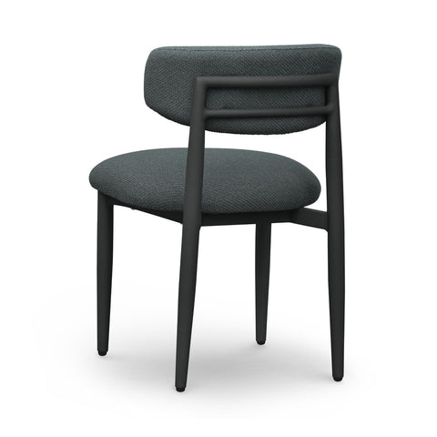 Annika Black Textured Outdoor Dining Side Chair Model: TOV-O69109