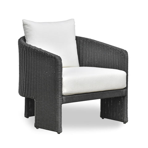 Alexa Black Rattan Performance Fabric Outdoor Armchair Model: TOV-O69282