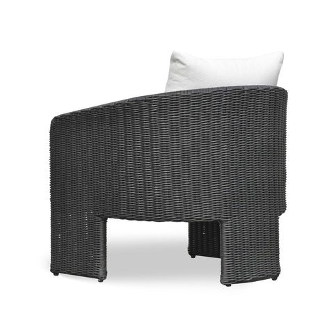 Alexa Black Rattan Performance Fabric Outdoor Armchair Model: TOV-O69282