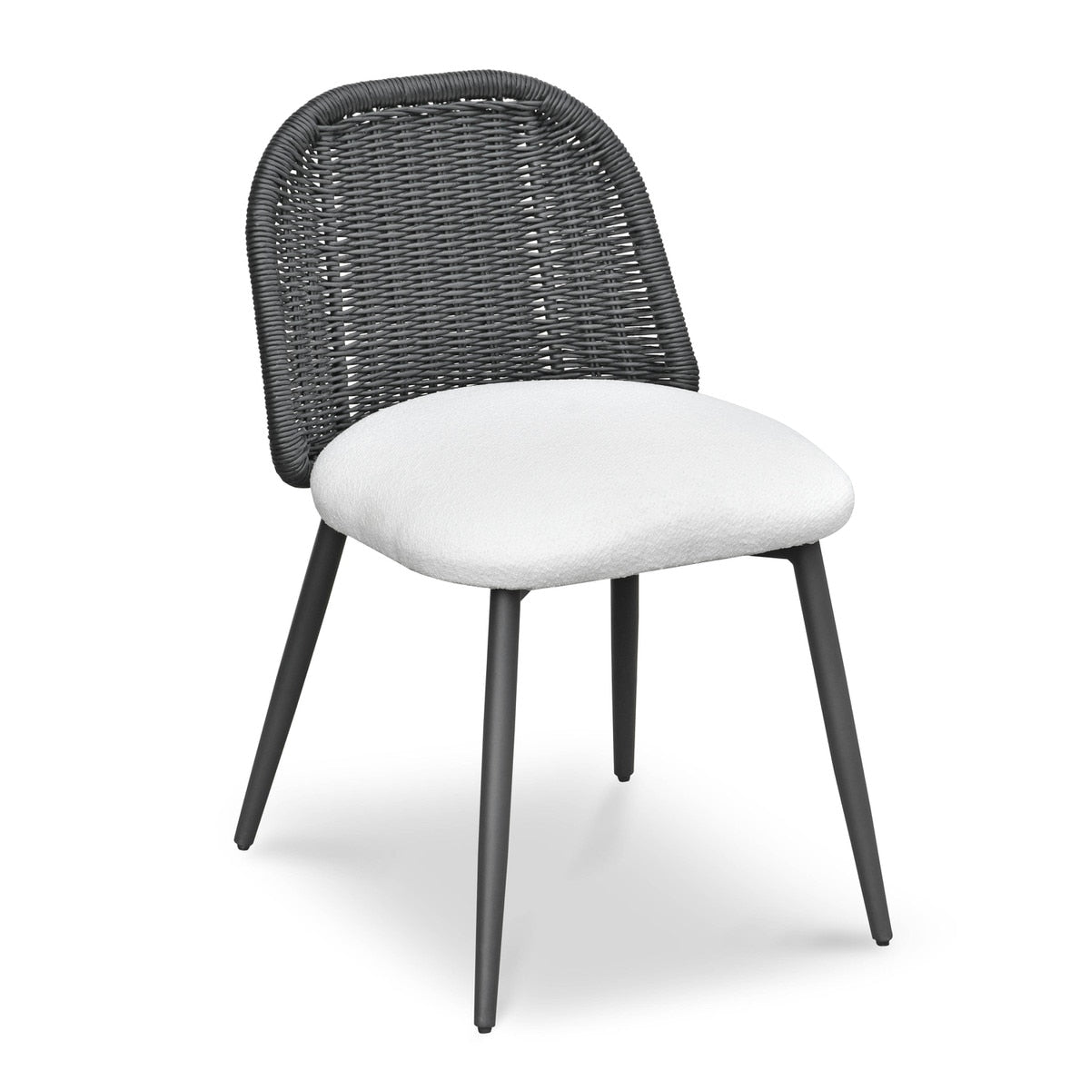 Alexa Black Rattan Performance Fabric Dining Chair Model: TOV-O69284