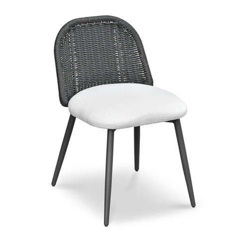 Alexa Black Rattan Performance Fabric Dining Chair Model: TOV-O69284