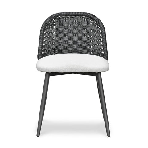 Alexa Black Rattan Performance Fabric Dining Chair Model: TOV-O69284