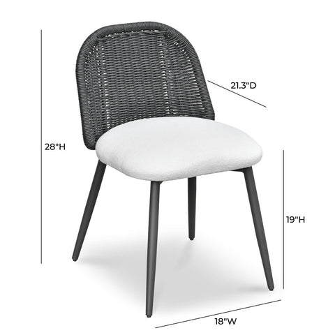 Alexa Black Rattan Performance Fabric Dining Chair Model: TOV-O69284