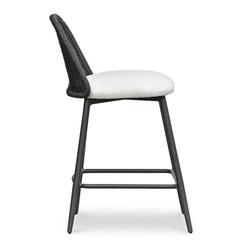 Alexa Black Rattan Performance Fabric Counter Stool Model: TOV-O69285