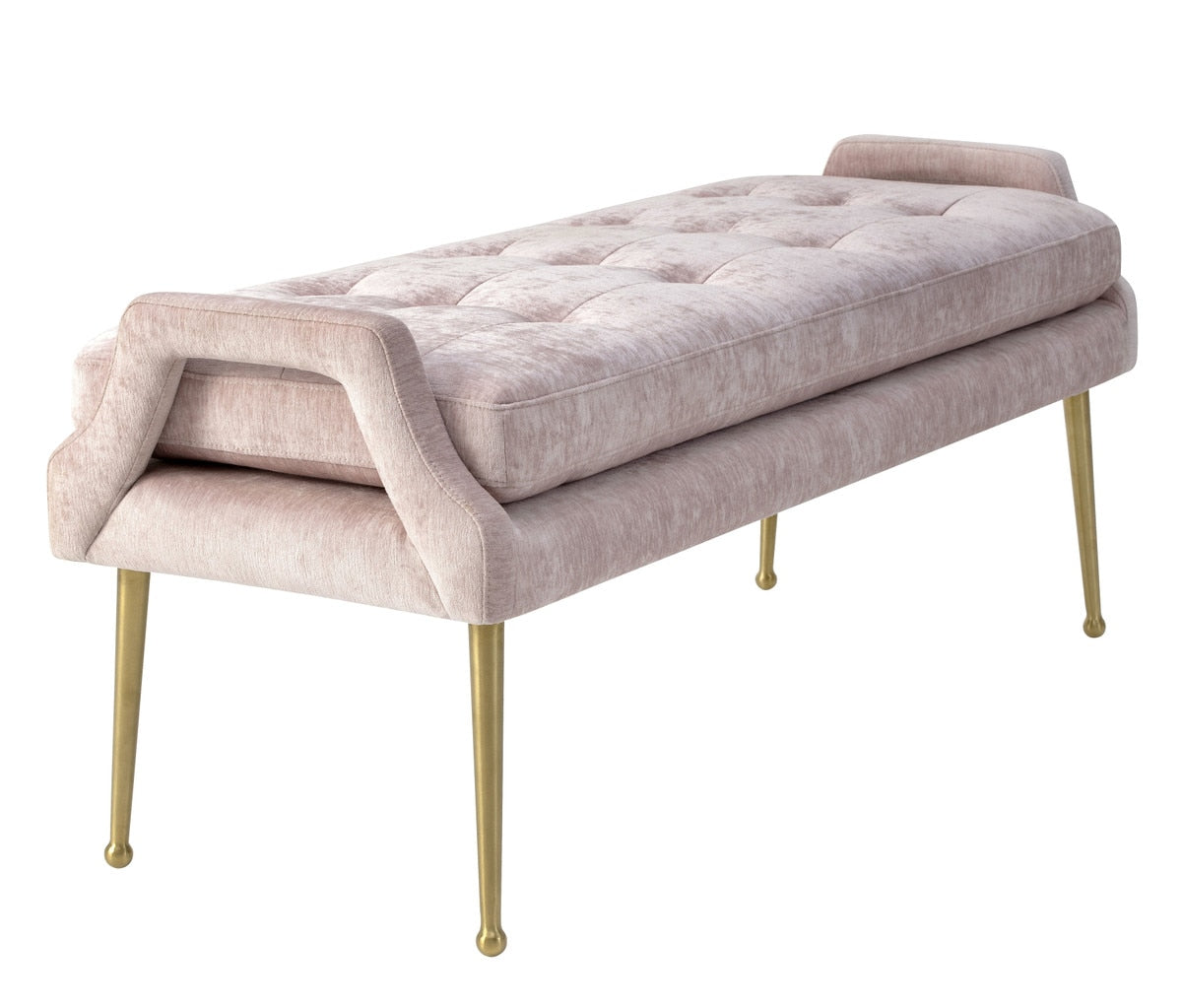 Eileen Blush Slub Velvet Bench Model: TOV-OC119