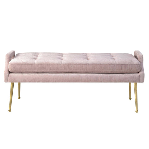 Eileen Blush Slub Velvet Bench Model: TOV-OC119