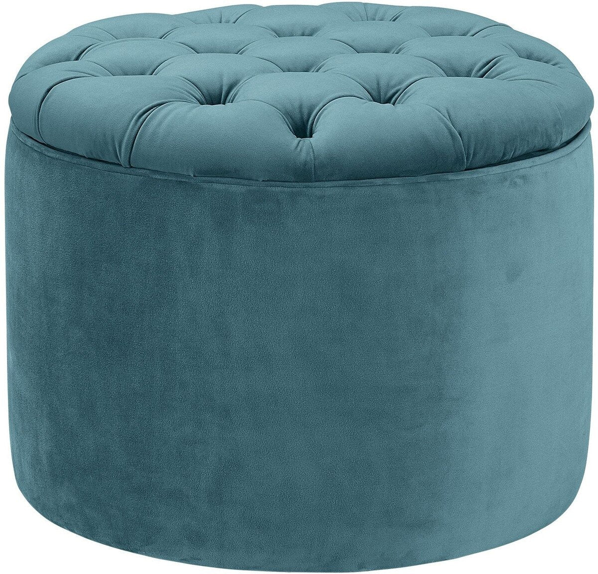 Queen Sea Blue Velvet Storage Ottoman Model: TOV-OC144