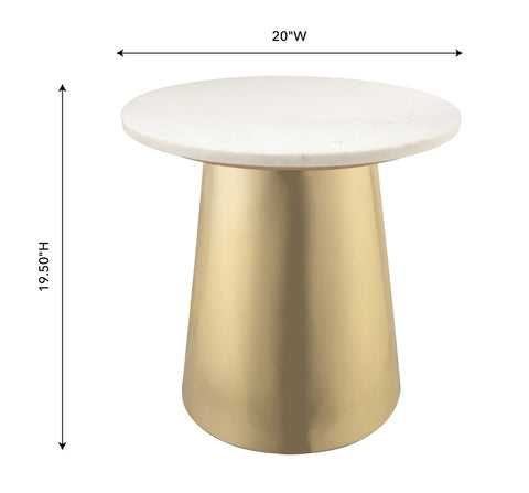 Bleeker Marble Side Table Model: TOV-OC18135