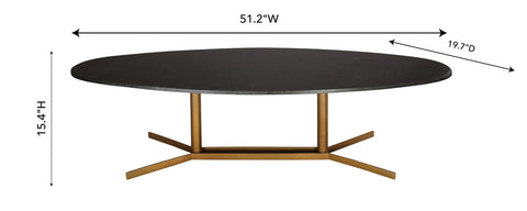 Gemma Black Marble Coffee Table Model: TOV-OC18162