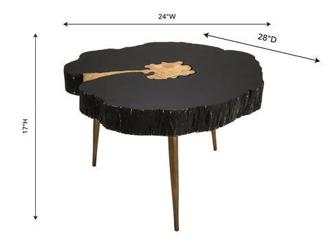Timber Black and Brass Coffee Table Model: TOV-OC18167
