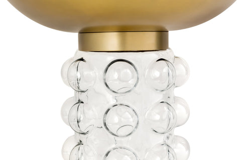 Bubble Glass and Brass Side Table Model: TOV-OC18229