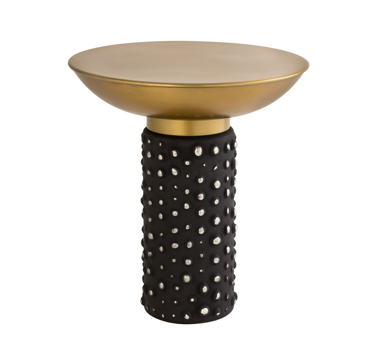 Blaze Glass and Brass Side Table Model: TOV-OC18230