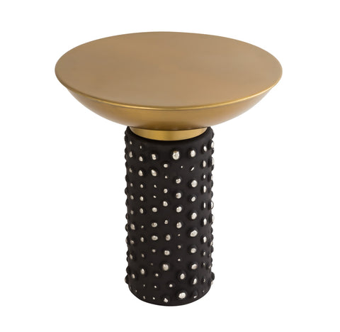 Blaze Glass and Brass Side Table Model: TOV-OC18230