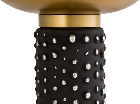 Blaze Glass and Brass Side Table Model: TOV-OC18230