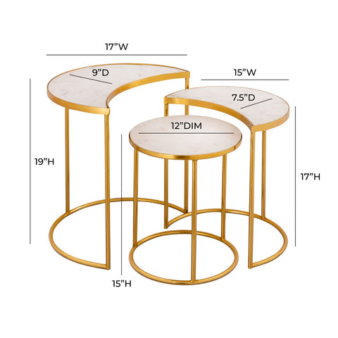Crescent Nesting Tables By Inspire Me! Home Decor Model: TOV-OC18310