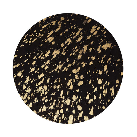 Gold Goathide Side Table Model: TOV-OC18343