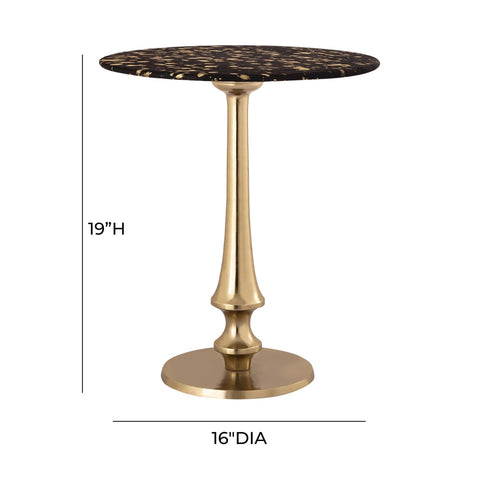 Gold Goathide Side Table Model: TOV-OC18343