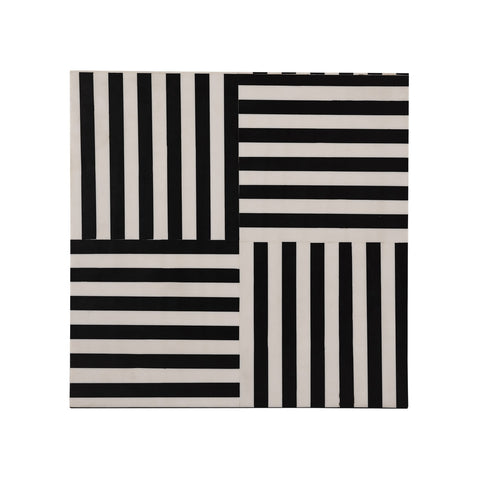 Cube Black and White Side Table Model: TOV-OC18360