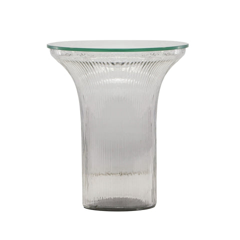 Cassandra Clear Glass Flared Side Table Model: TOV-OC18599