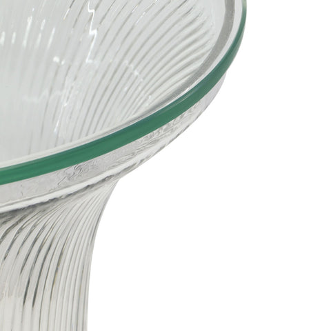 Cassandra Clear Glass Flared Side Table Model: TOV-OC18599
