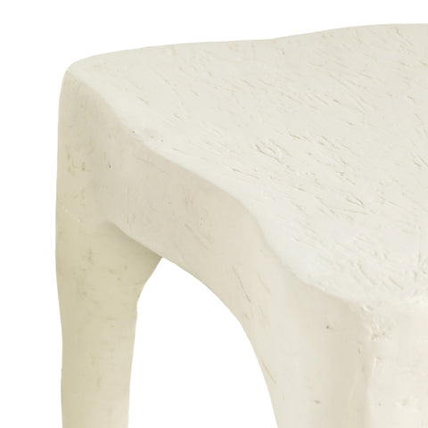 Skully Cream Textured Side Table Model: TOV-OC18622