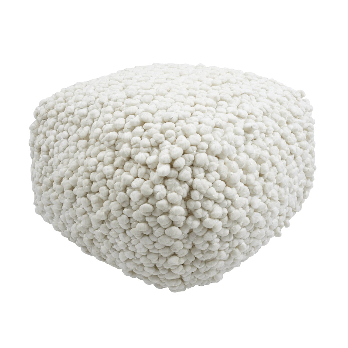 Cathy Cream Woven Pouf Model: TOV-OC18665