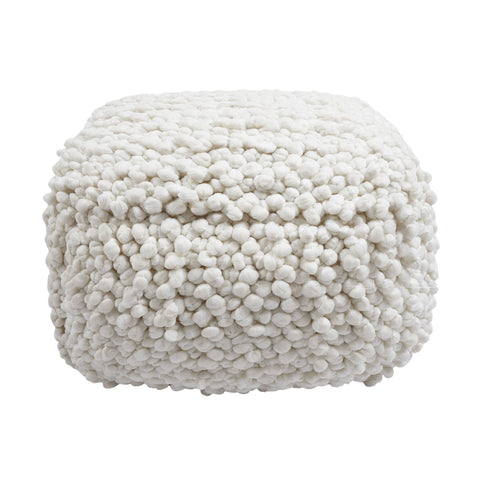 Cathy Cream Woven Pouf Model: TOV-OC18665