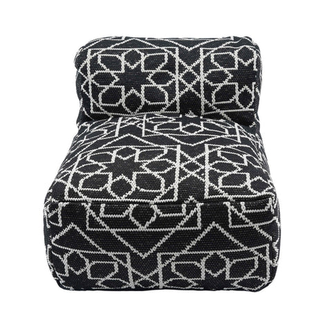 Chiara Indoor / Outdoor Black Accent Pouf Model: TOV-OC18687