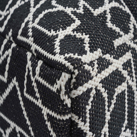 Chiara Indoor / Outdoor Black Accent Pouf Model: TOV-OC18687