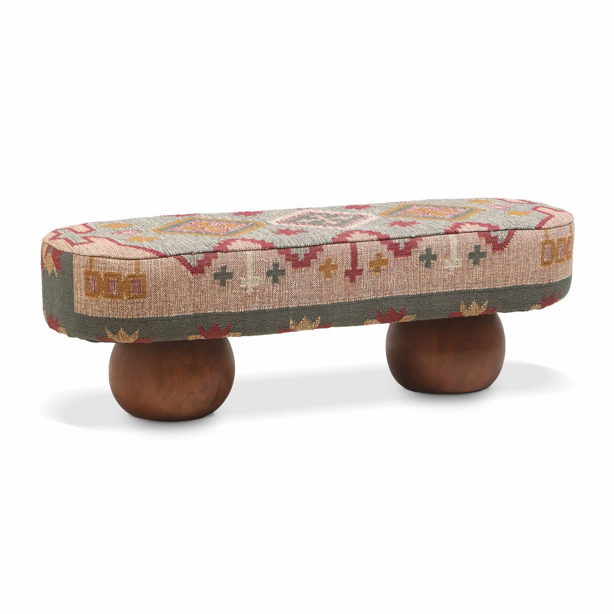 Rizi Textured Wool Upholstered Bench Model: TOV-OC18721