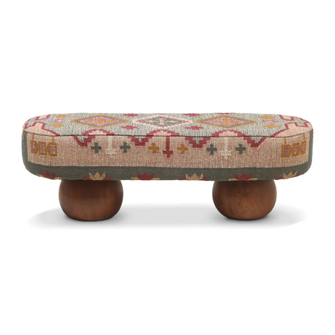 Rizi Textured Wool Upholstered Bench Model: TOV-OC18721