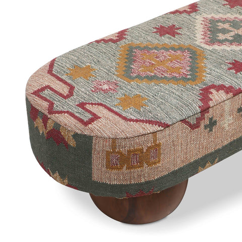 Rizi Textured Wool Upholstered Bench Model: TOV-OC18721