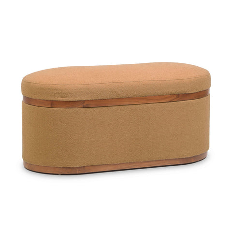 Olivier Peach Boucle Oval Storage Ottoman Model: TOV-OC18722
